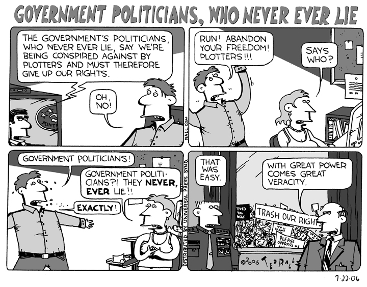 Government Politicians, Who Never Ever Lie