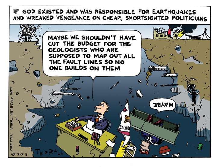 Los Angeles Times Cartoon Earthquake Maps Ted Rall S Rallblog